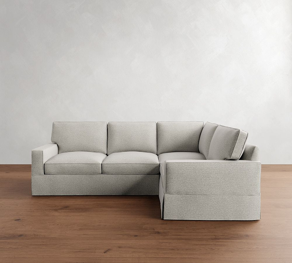 PB Comfort Square Arm Slipcovered 3-Piece Sectional (106") | Pottery Barn (US)