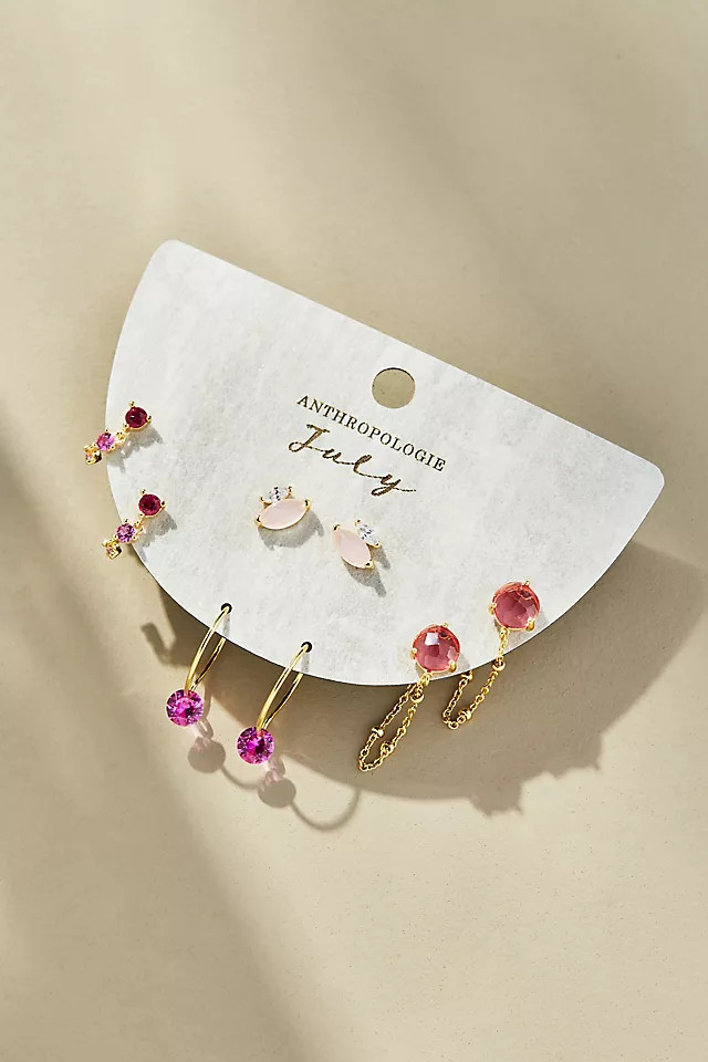 Set of Four Birthstone Earrings | Anthropologie (US)