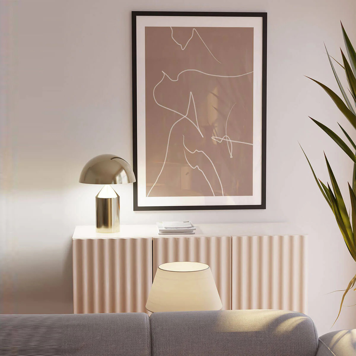 Modern Abstract Lines Art Print | Abstract House