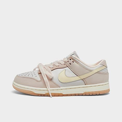 Nike Women's Dunk Low Premium Casual Shoes in Pink/Light Soft Pink Size 9.5 Leather | Finish Line (US)