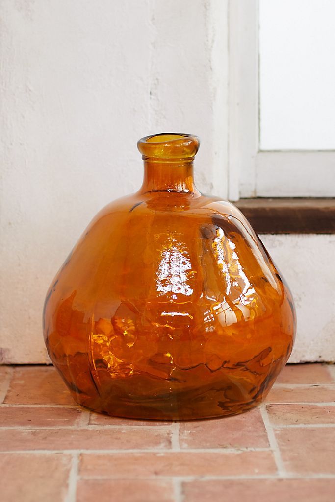 Recycled Glass Vase, Amber | Anthropologie (US)