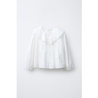 Zara - Embroidered Floral Romantic Shirt - Oyster-White - 6-7 Years (48,0 Inches) - Kids | Zara US