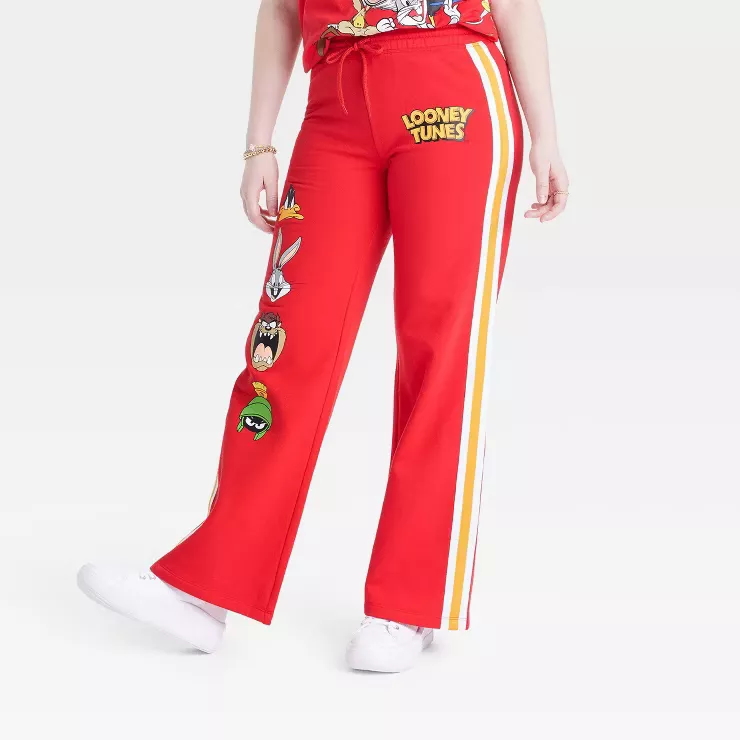 Shop Looney Tunes Print Wide Leg Pants Online