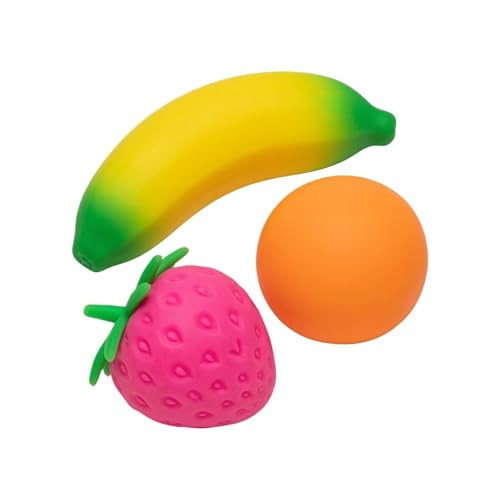 Novelty Squeeze Stress Ball, Nee doh Groovy Fruit Shaped Fidget Toy, Giant Squishy Toys, Slow Rebound Gel Stress Reliever for Adults, Office Desk Decor(3pcs) | Amazon (US)