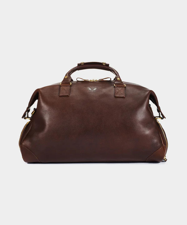 Bennett Winch Leather Weekender in Brown | Todd Snyder