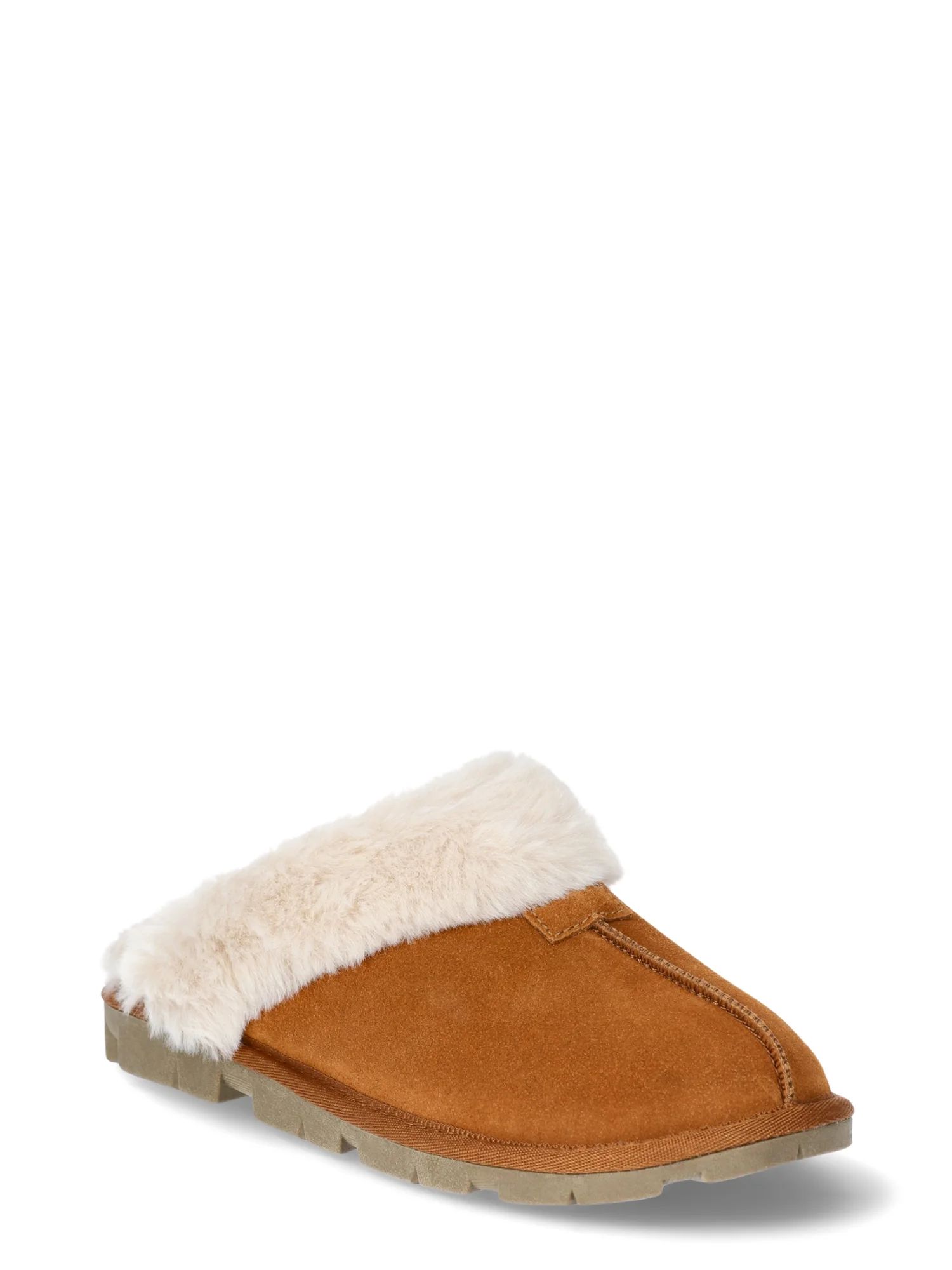 Joyspun Women's Suede Clog Slippers, Sizes 6-11 | Walmart (US)