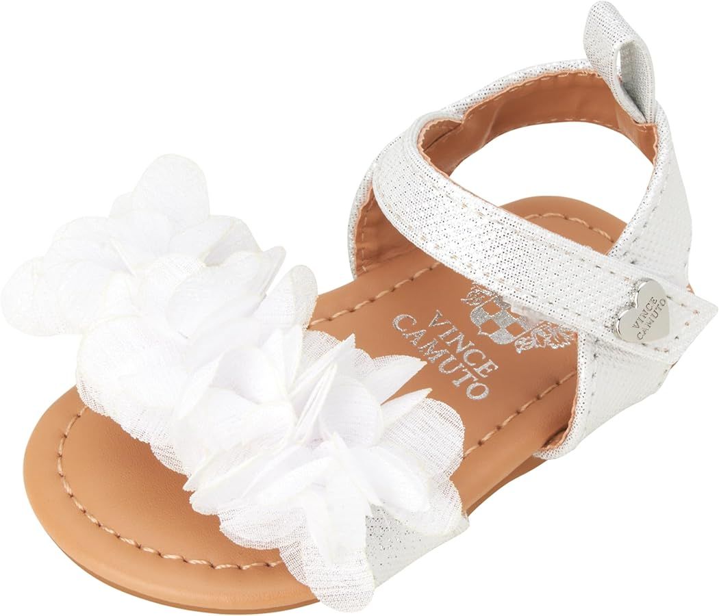 Vince Camuto Baby Girls' Sandals - Newborn Girls' Summer Flower Sandals - First Dress Shoes for I... | Amazon (US)