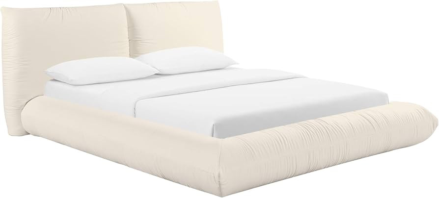 Tov Furniture Romp Cream 100% Recycled Linen King Bed | Amazon (US)