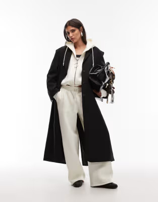 ASOS DESIGN mensy shoulder pad maxi tailored blazer in black | ASOS (Global)