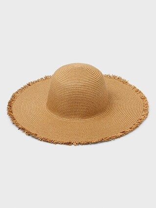 Straw Fringe Beach Hat | Banana Republic Factory