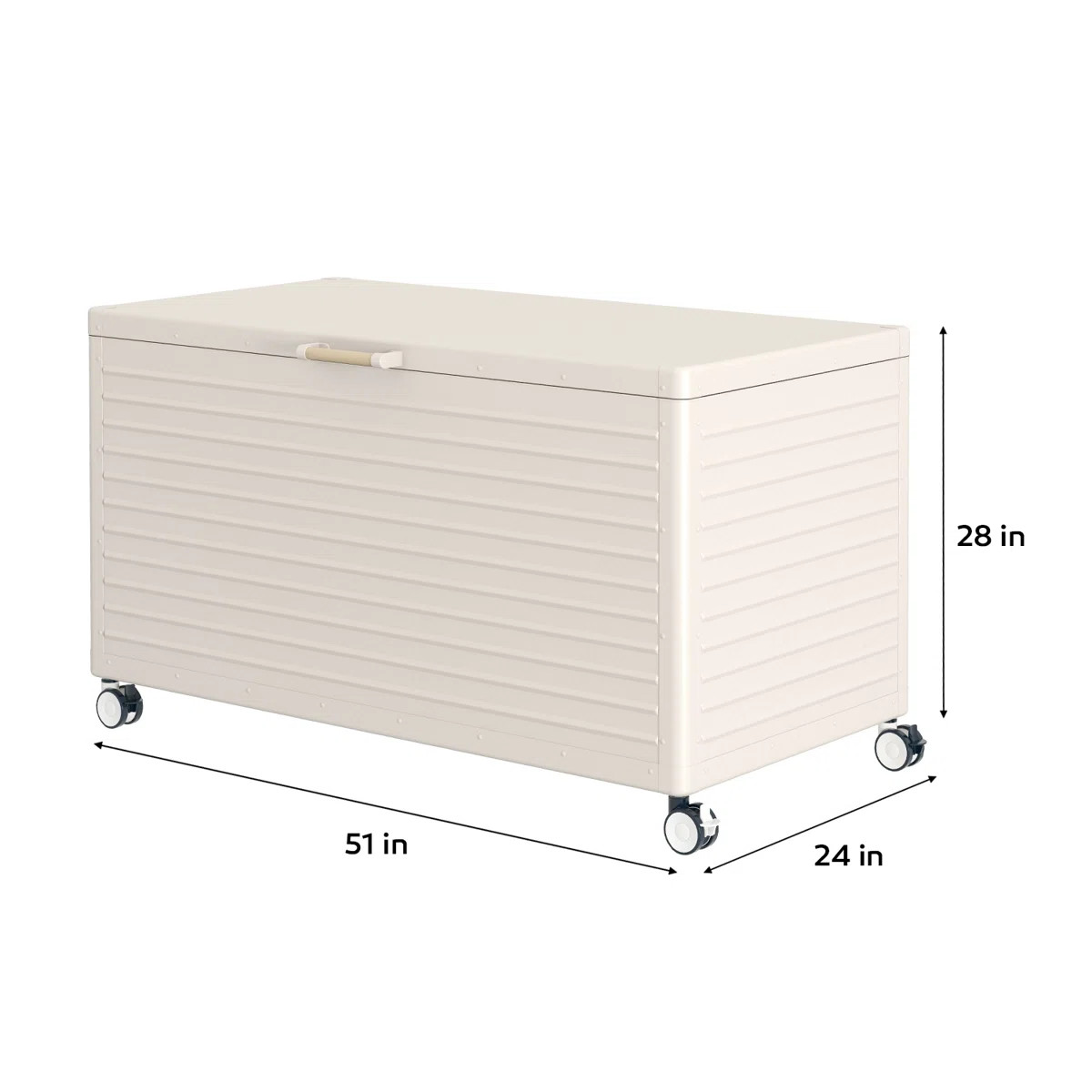 Mirador 134 Gallons  Outdoor Metal Deck Box with Wheels & Reviews | Wayfair | Wayfair North America