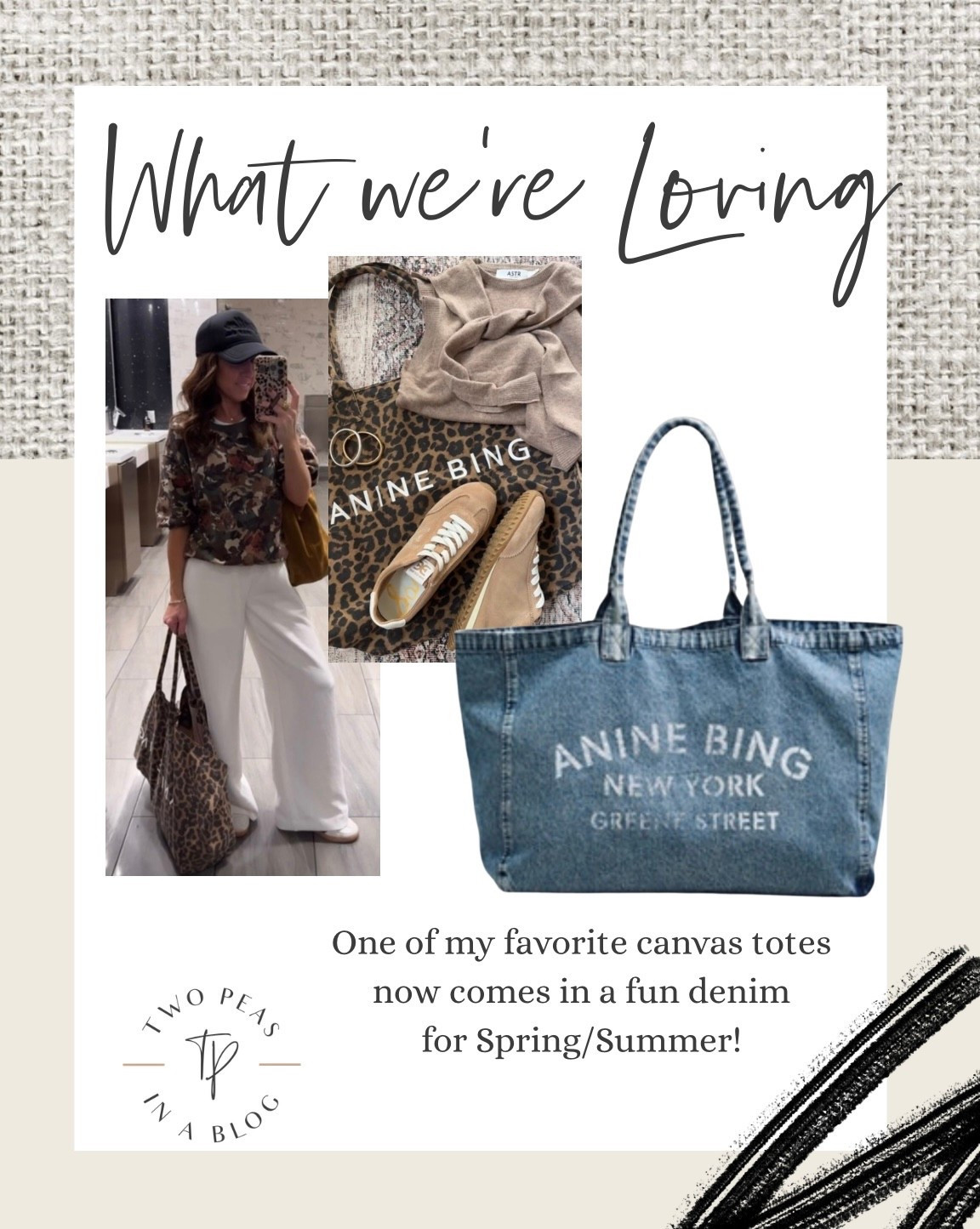 Denim canvas tote bag. Anine Bing tote. One of my favorite canvas bags now in denim. Spring and Summer tote bag. Travel bag. 

#LTKFindsUnder100 #LTKSeasonal #LTKOver40