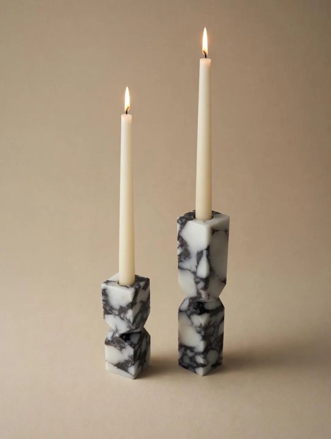 Marble Candles Holder Decor Calacata Viola - Etsy | Etsy (Global)