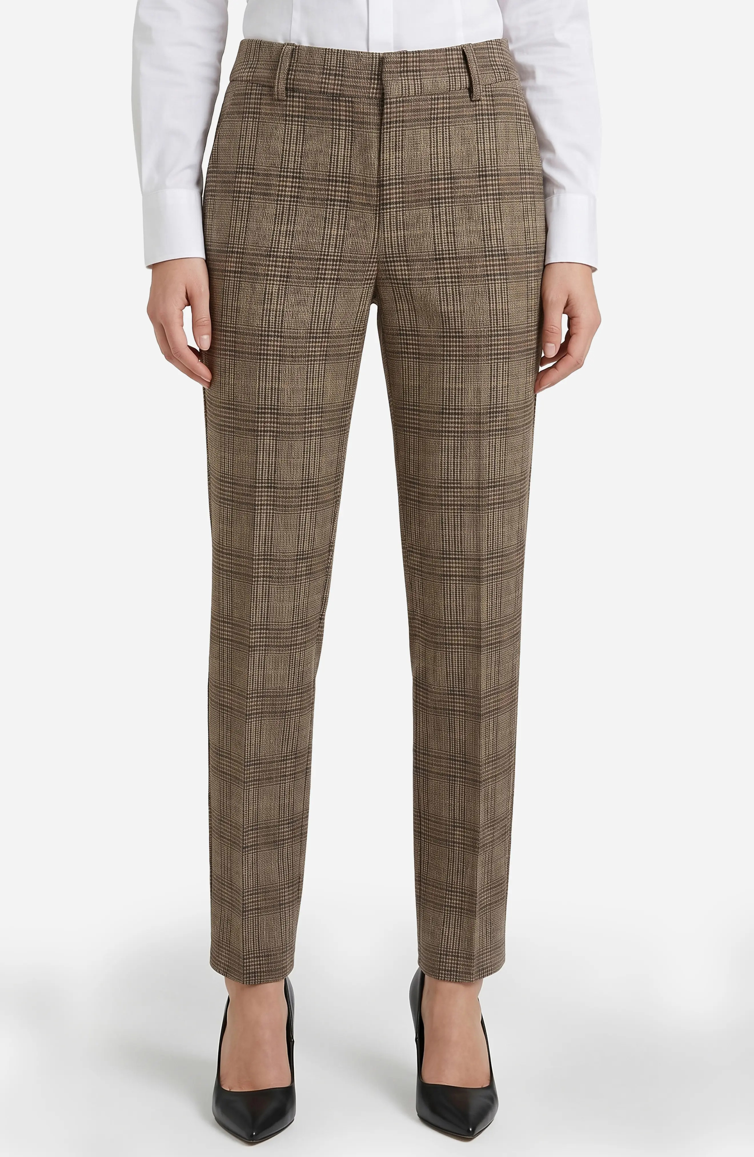 Liverpool Los Angeles Kelsey Plaid Tapered Leg Pants (Women) | Nordstrom | Nordstrom