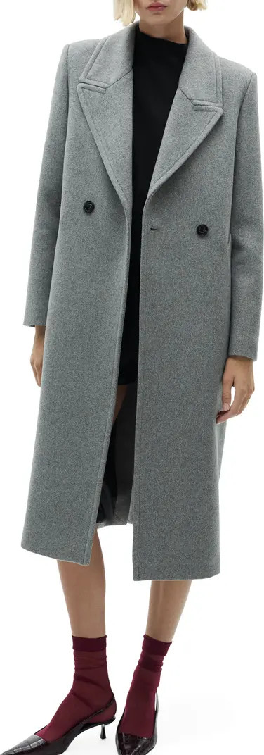 MANGO Double Breasted Coat | Nordstrom | Nordstrom