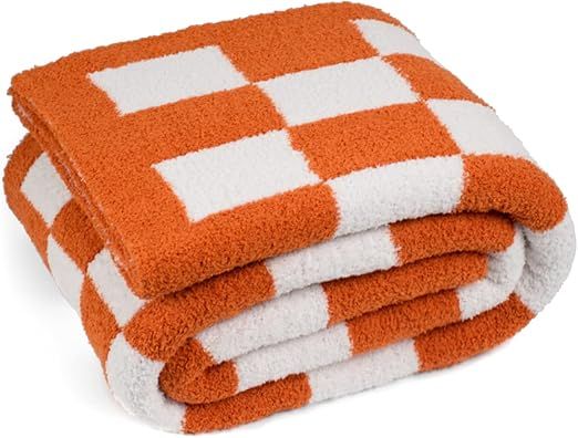 Carriediosa Ultra Soft Checkered Throw Blanket Microfiber Fuzzy Fluffy Checkerboard Grid Cute Pre... | Amazon (US)