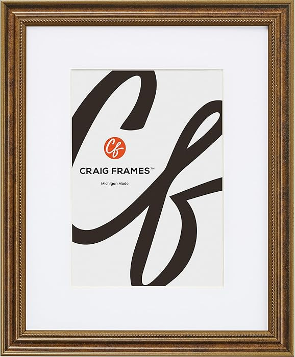 Craig Frames 314BR, 30x30 Picture Frame Matted for a 24x24 Photo, Ornate Bronze | Amazon (US)