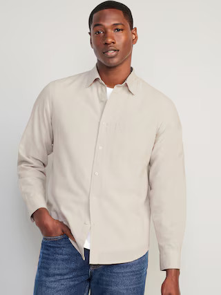 Regular-Fit Everyday Non-Stretch Chambray Shirt for Men | Old Navy (US)