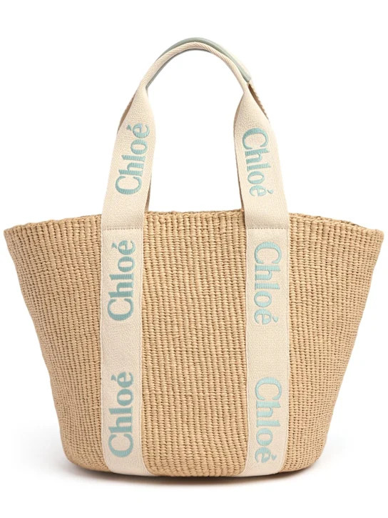 Large Woody raffia tote bag | Luisaviaroma