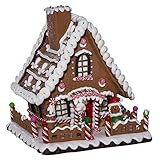 Kurt Adler 10" Battery-Operated Claydough LED Gingerbread House Tablepiece | Amazon (US)