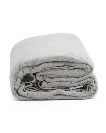 Garment Washed Textured Coverlet | Marshalls