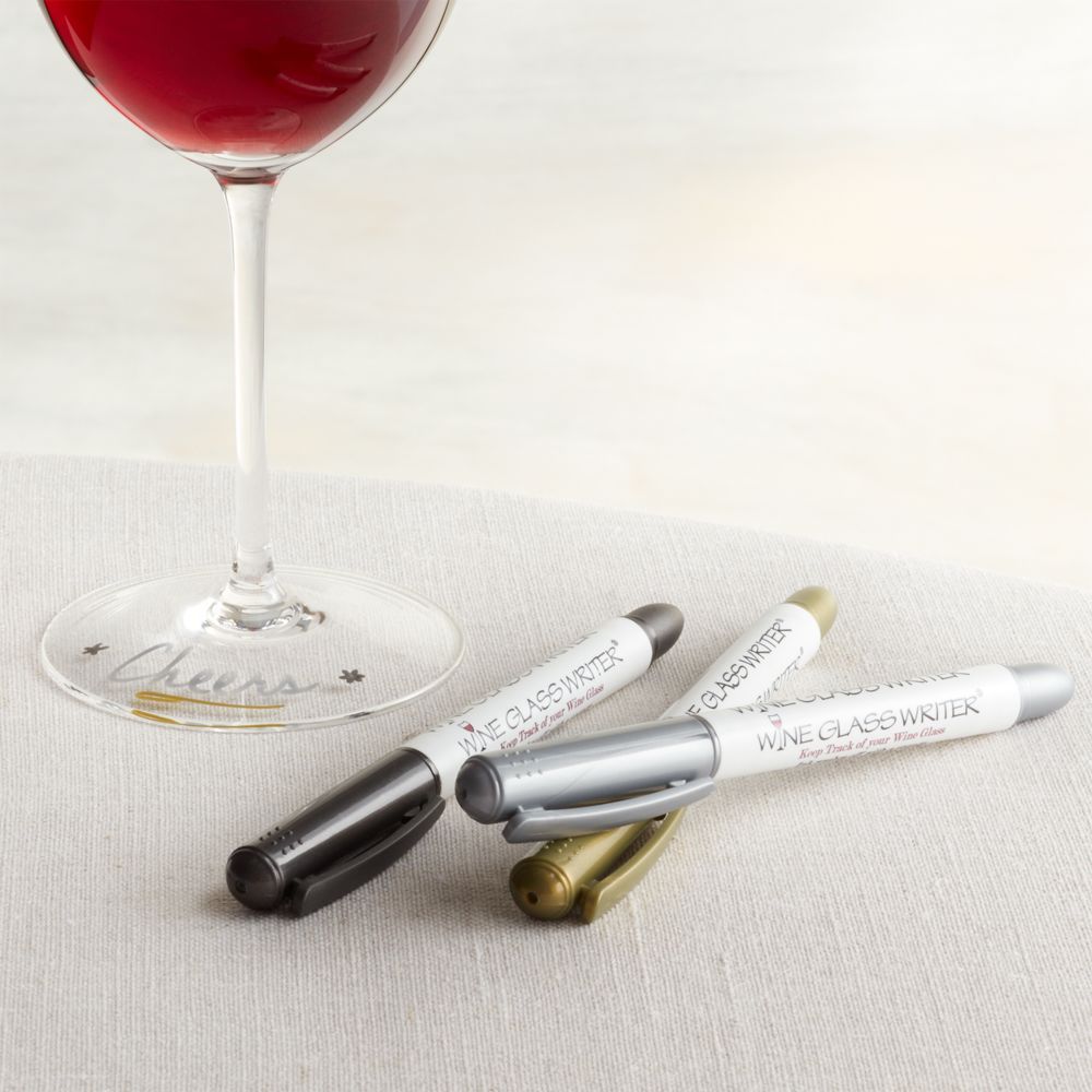 Wine Glass Markers, Set of 3 | Crate & Barrel