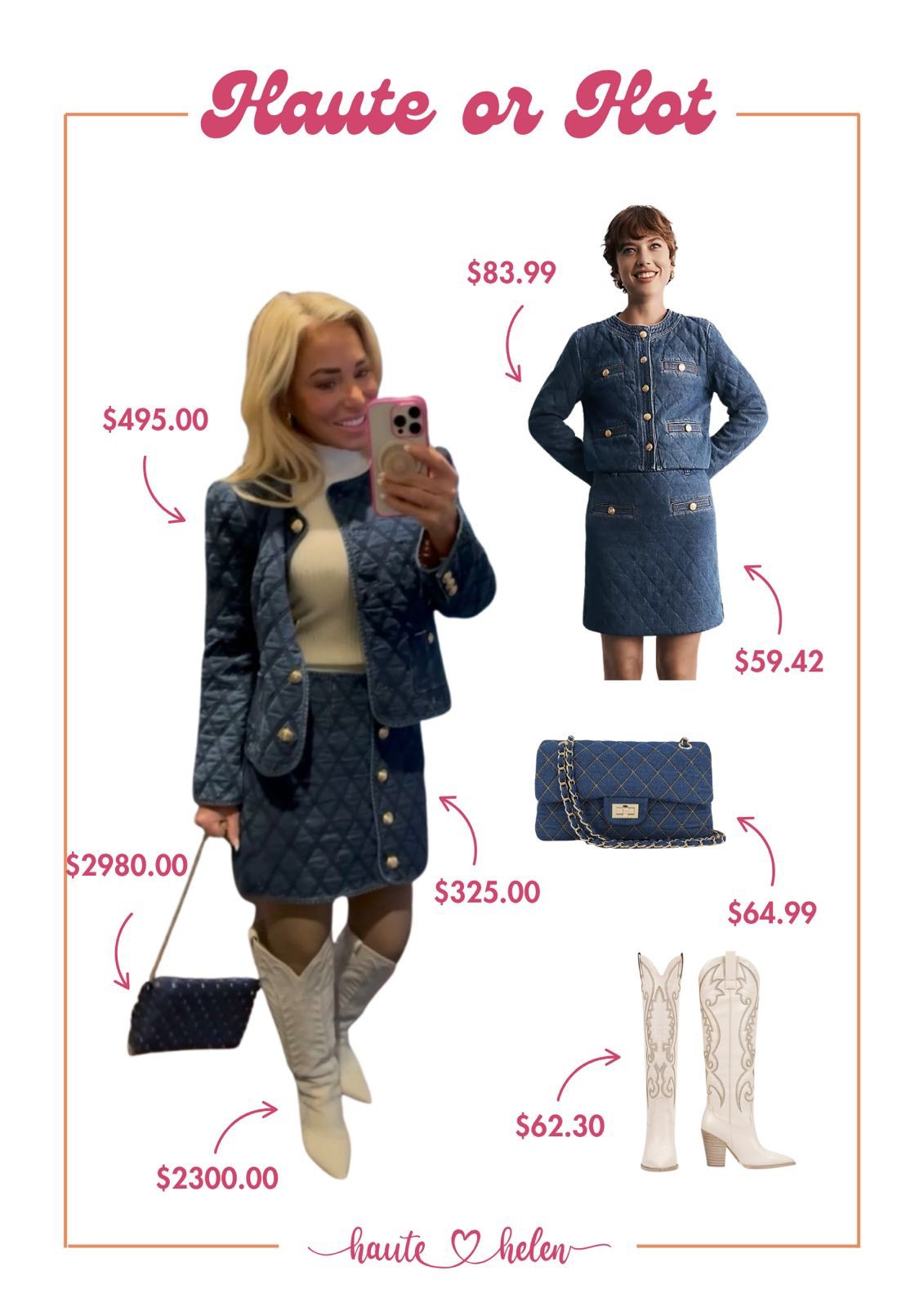 Shop the look for less outfit #5

This denim skirt and jacket have always been one of my favorites as you can dress them up or down easily. It can be worn in any season and denim never goes out of style which makes it super versatile!

#lookforless #styletip #denim

#LTKStyleTip #LTKOver40 #LTKFindsUnder100