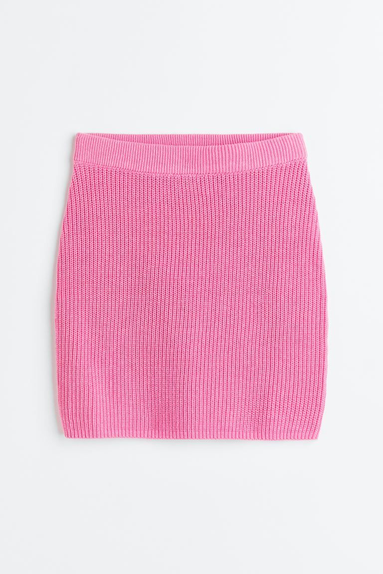 Rib-knit Skirt - Pink - Ladies | H&M US | H&M (US + CA)