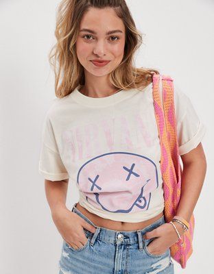 AE Oversized Nirvana Graphic Tee | American Eagle Outfitters (US & CA)