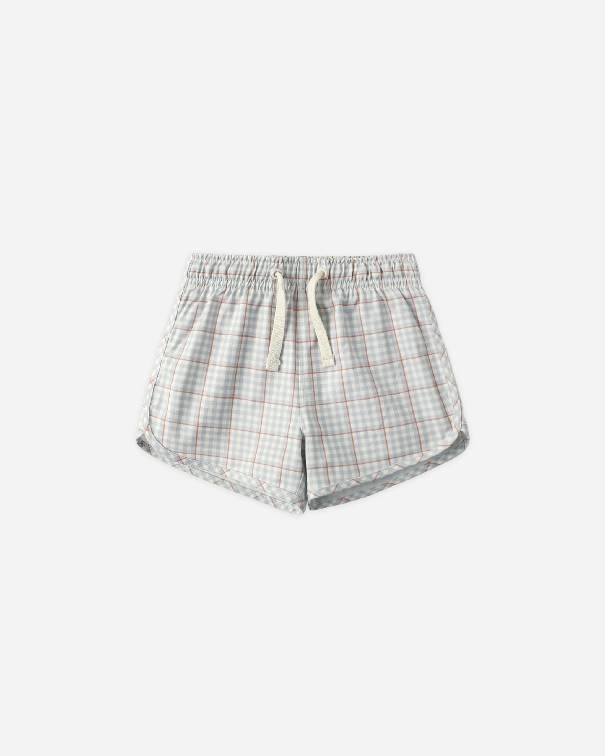 Swim Trunk Light Blue Plaid | Rylee + Cru