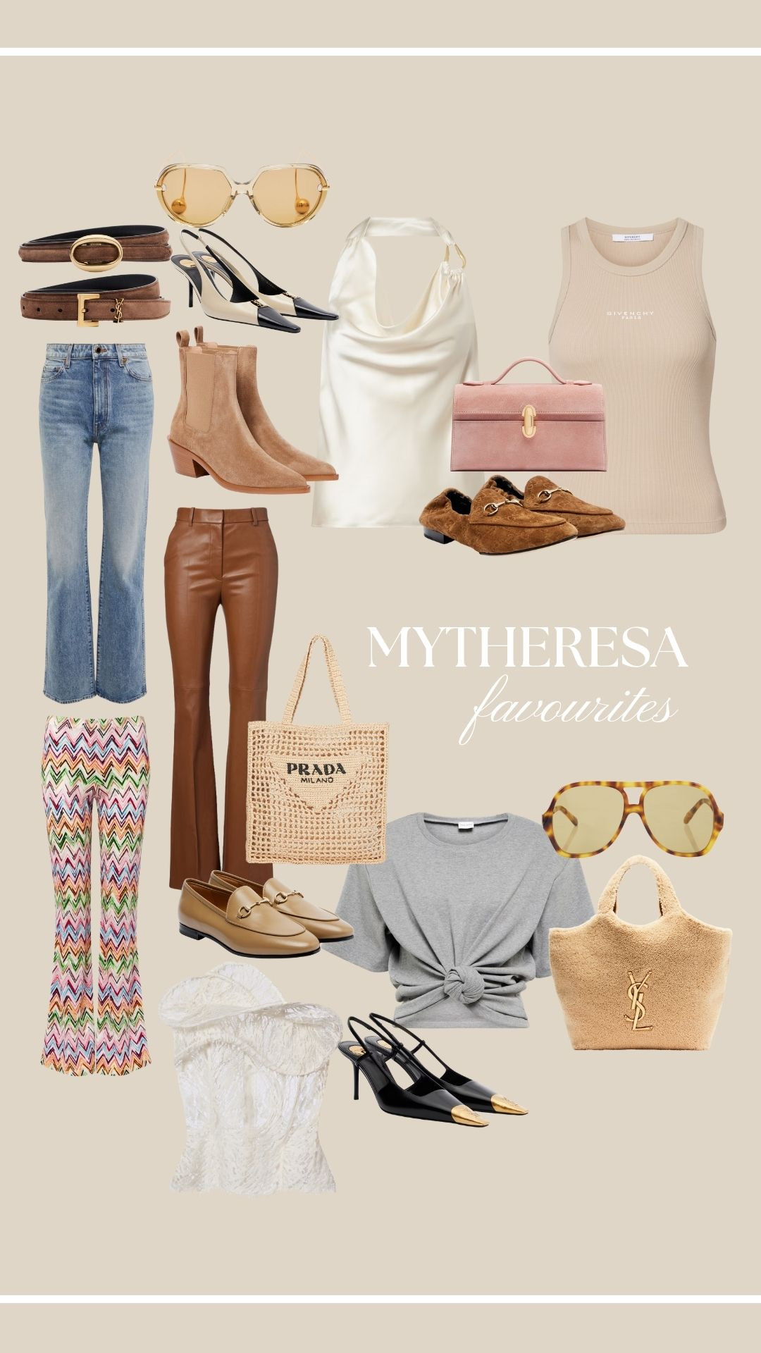 Mytheresa Current Faves! 

Spring Style, Spring Fashion, New In, Loafers, Slingback Heels, Transitional Style, Transitional Fashion, Gucci, Saint Laurent, Prada, T-Shirt, Tank Top, Lace Top, Silk Satin Top  

 #LTKuk #LTKspring #LTKeurope