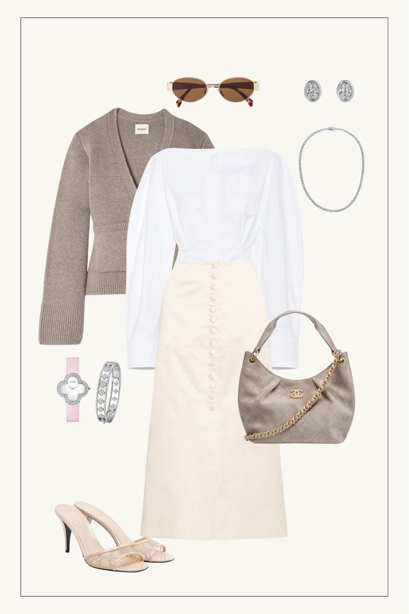 Spring outfit, spring suede, Chanel tote bag, Khaite scarlet cardigan, Khaite cardigan, tennis necklace, Gucci mules, Gucci slides, Gucci sandals, spring cashmeree

#LTKPetite #LTKSaleAlert #LTKWorkwear