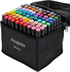 ATOPSTAR 80 Colors Alcohol Markers Artist Drawing Art Markers Dual Tip Markers for Adult Coloring... | Amazon (CA)