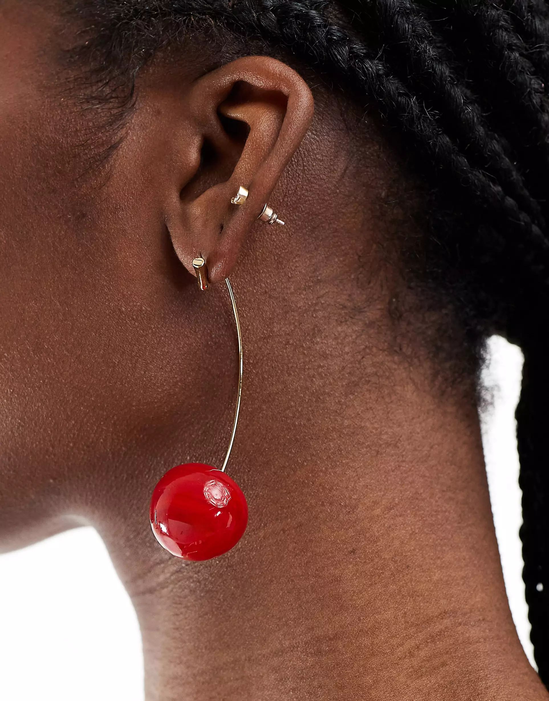 Mango cherry earrings in red | ASOS (Global)