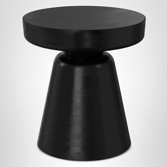 SIMPLIHOME Robbie Accent Table - 16 inch Wide Solid Mango Wood End Table in Black, Boho Contempor... | Amazon (US)
