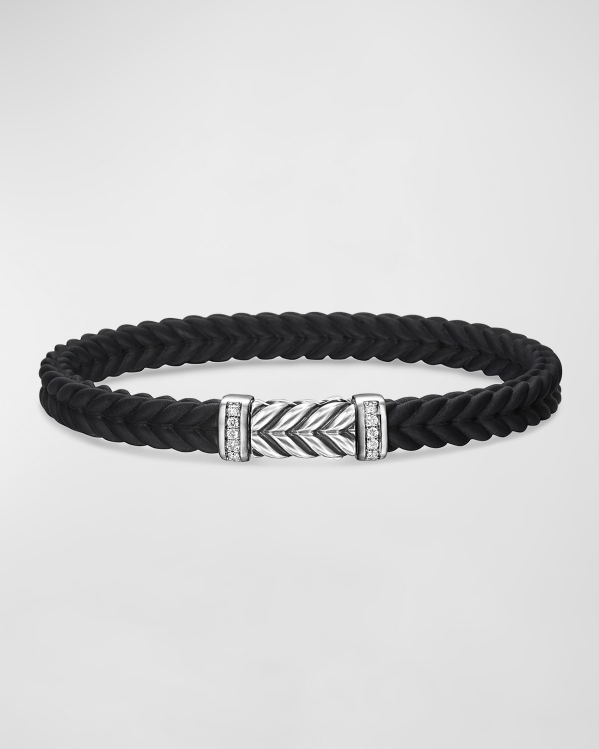 6mm Men's Chevron Rubber Bracelet | Neiman Marcus