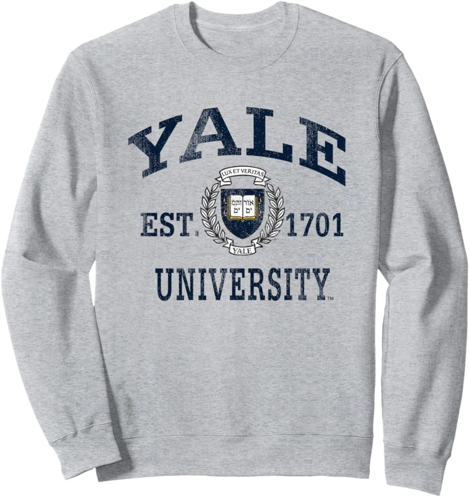 Yale Bulldogs Retro Vintage Crest Officially Licensed Sweatshirt | Amazon (US)