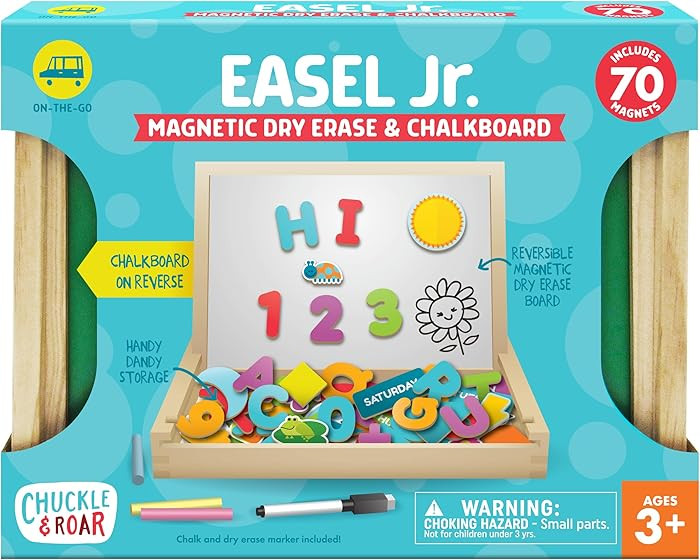 Chuckle & Roar - Easel Jr. Magnetic Dry-Erase and Chalk Playing Board - Engaging Art and Craft Bo... | Amazon (US)