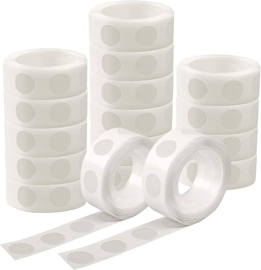 UPINS 800 Pcs Point Dots Balloon Glue Removable Adhesive Point Tape, 8 Rolls Double Sided Dots St... | Amazon (US)