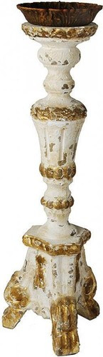 Candlestick Candleholder Transitional Gold White Wood Carved 738594051695 | eBay | eBay US