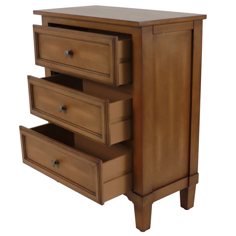 Morin 28'' Tall 3 - Drawer Nightstand | Wayfair North America