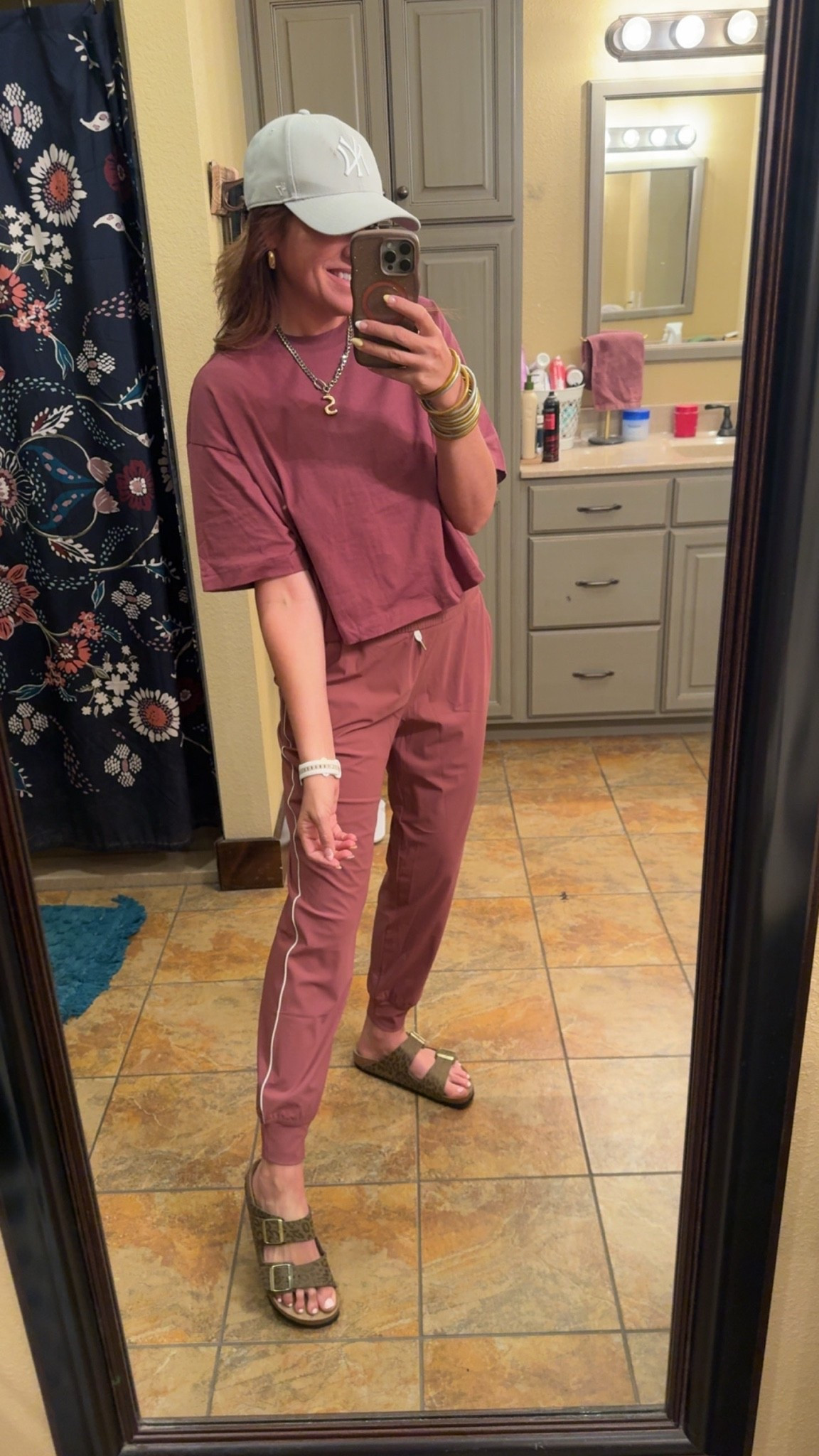 Casual athleisure! On the go mom. 

Sized up to mediums ( should have done a small in pants) 

Old navy | Birkenstocks | ootd | outfit inspo | style 
@Birkenstock US

#LTKgrwm #LTKootd #LTKOver40