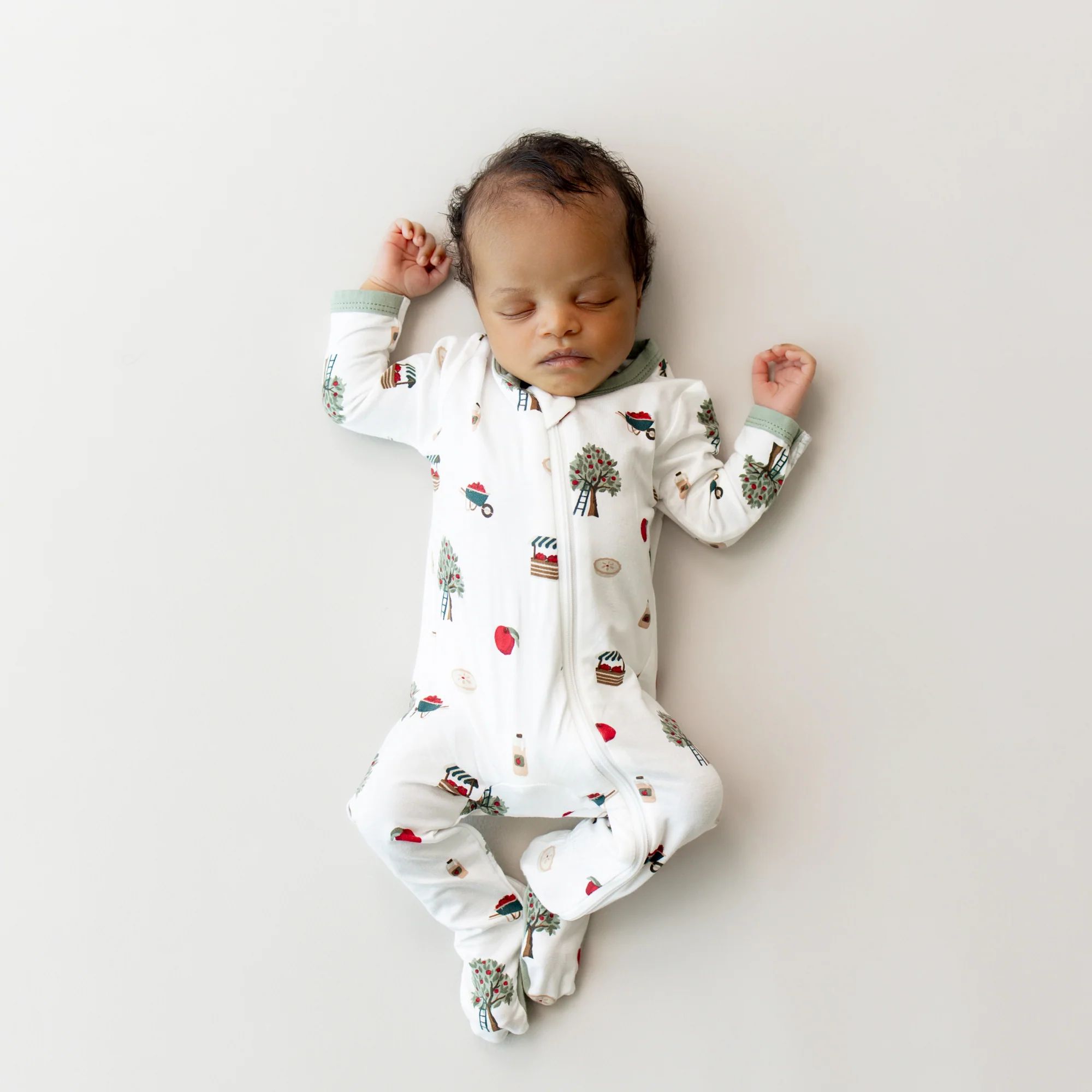 Zippered Footie in Apple Orchard | Kyte BABY