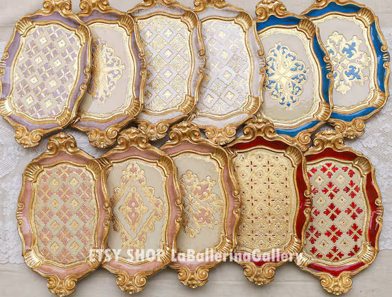 Italian Florentine Tray Wood Gold Baroque Rococo Home | Etsy | Etsy (US)