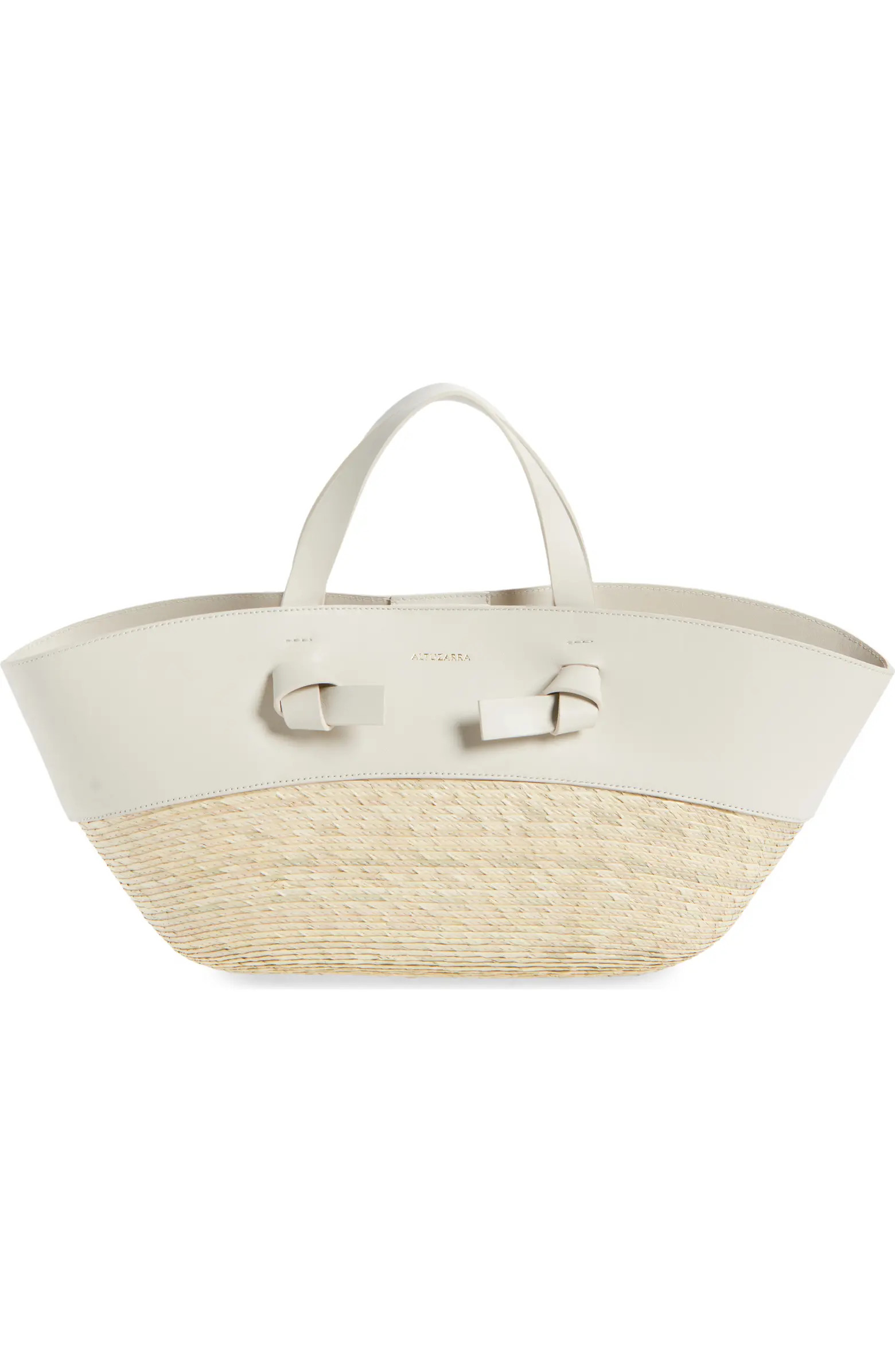 Altuzarra Small Knot Straw & Leather Tote | Nordstrom | Nordstrom