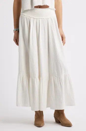 Cotton Gauze Tiered Maxi Skirt | Nordstrom
