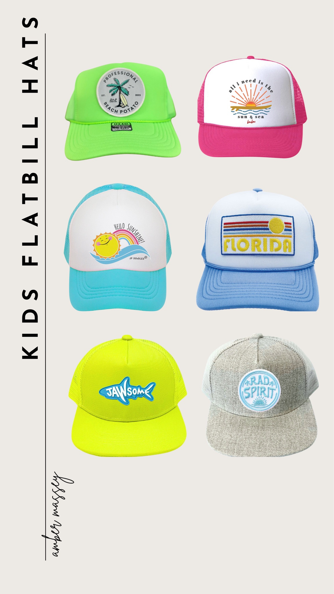 Found some fun beachy kids flatbill hats for you! 

Flatbill hats, kids hats, beach hats, spring break, sun hats, kids sun protection, beach day 


#LTKstyletip #LTKkids #LTKSeasonal