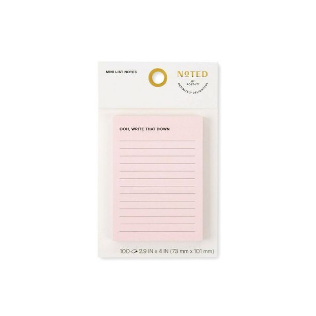 Post-it Lined Printed Notes 3"x4.25" - Pink | Target