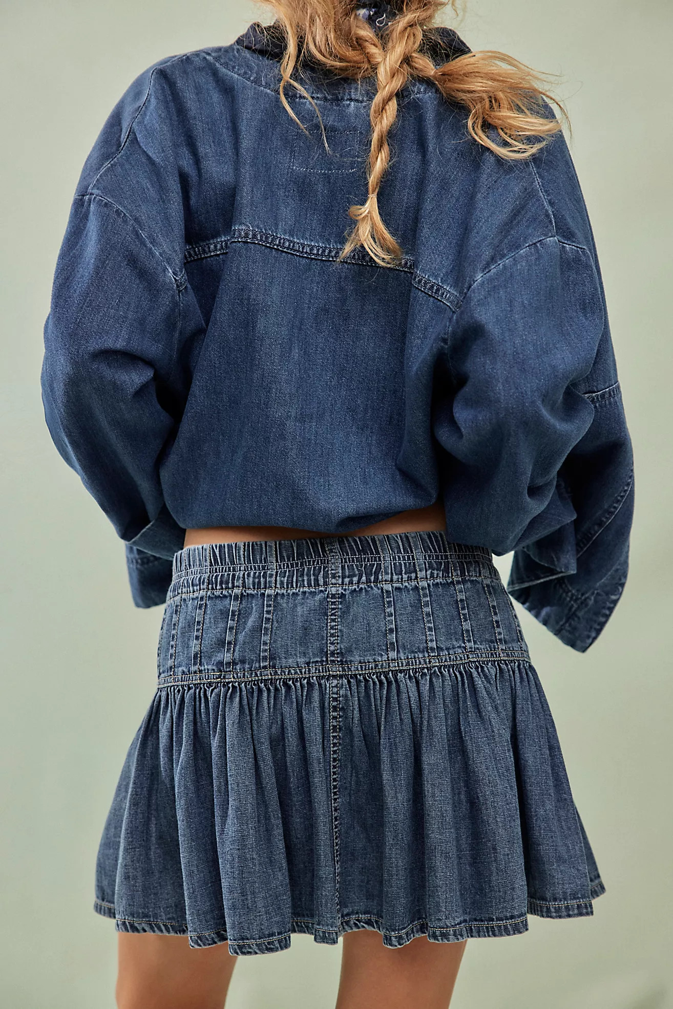 We The Free Roselle Denim Mini Skirt | Free People (Global - UK&FR Excluded)