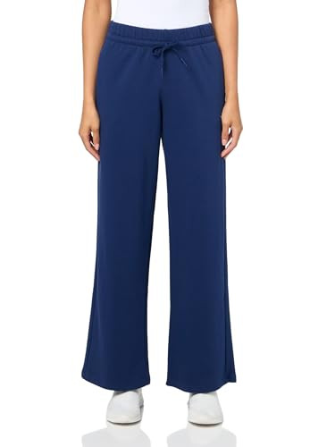 Adidas Womens Small Logo Fleece Sportswear Pants, Dark Blue/White, Small | Amazon (US)